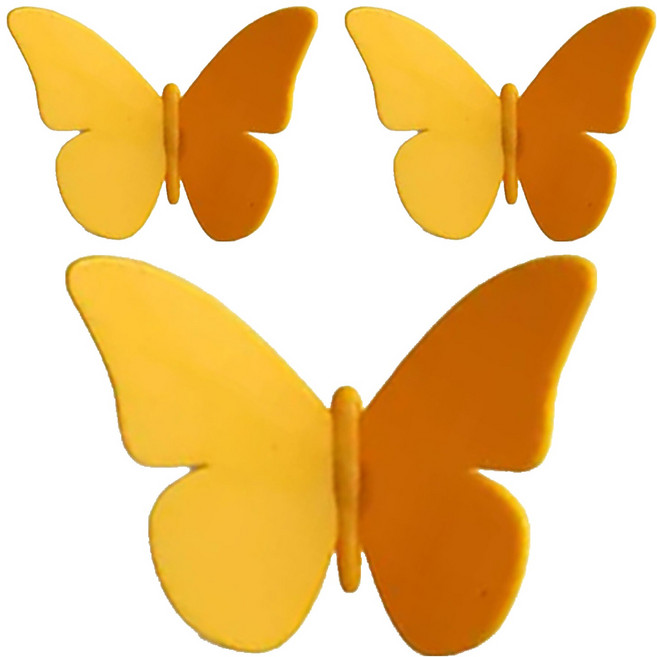 QUALy Butterfly Magnet 翩翩飛舞磁鐵 3個, 顏色隨機