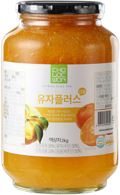 초록원 유자플러스 감귤 액상차, 2kg, 1개입, 1개