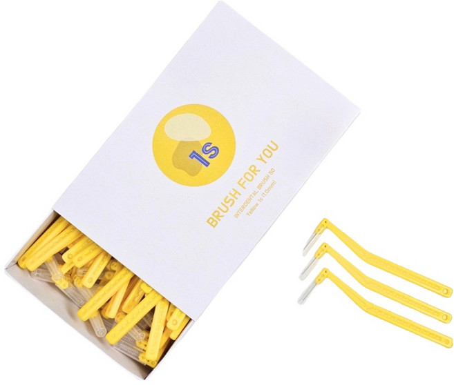 브러쉬포유 L형 치간칫솔 1s 1.0 50p, 1mm, 50개입, 1개