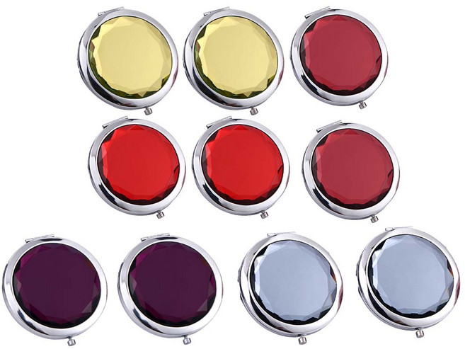 달모아 휴대용 접이식 미니 원형 손거울, E, 10개