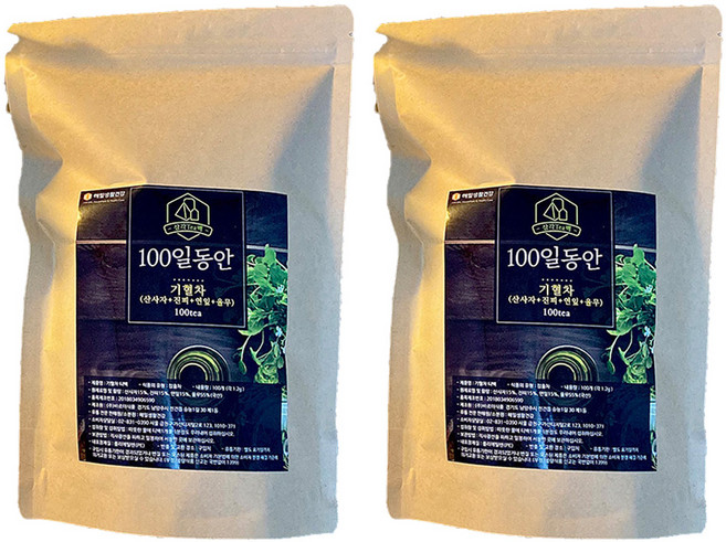 해밀생활건강 100일동안 기혈차 삼각티백, 1.2g, 100개입, 2개
