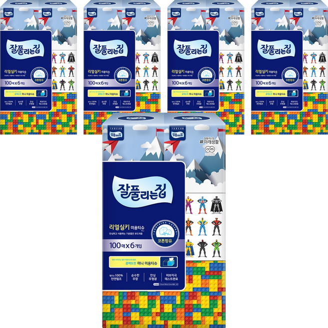 잘풀리는집 천연펄프 미용티슈 2겹, 100매입, 30개