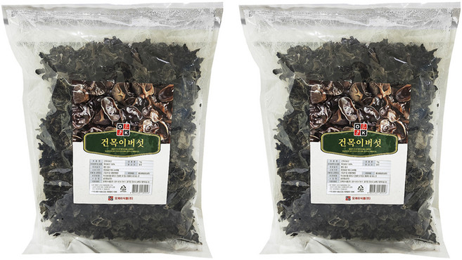 OK 乾木耳, 1kg, 2個