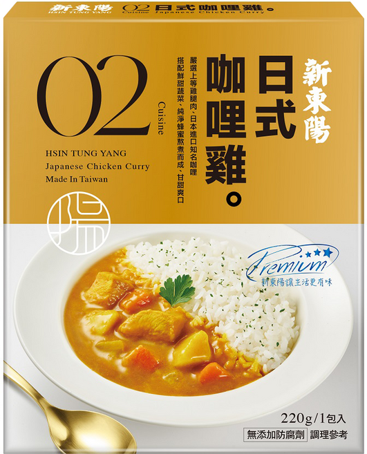 新東陽 日式咖哩雞, 220g, 1盒