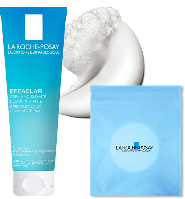 라로슈포제 에빠끌라 딥 클렌징 포밍 크림 + 화장솜 30p 세트, 125ml, 1개