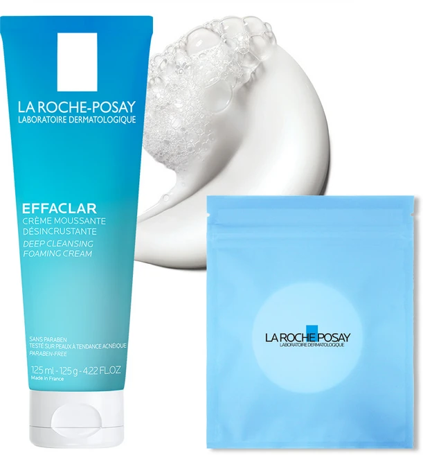 라로슈포제 에빠끌라 딥 클렌징 포밍 크림 + 화장솜 30p 세트, 125ml, 1개 - 쿠팡