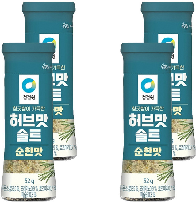 청정원 허브맛솔트 순한맛, 52g, 4개