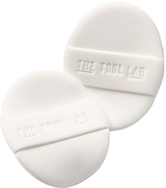 THE TOOL LAB Airy氣墊用圓形粉撲, 2個, 白色