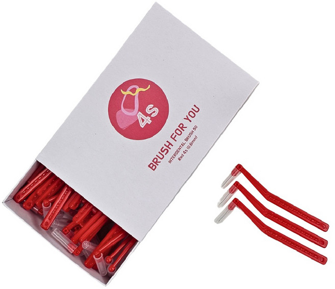 브러쉬포유 L형 치간칫솔 4s 0.6 50p, 0.6mm, 50개입, 1개