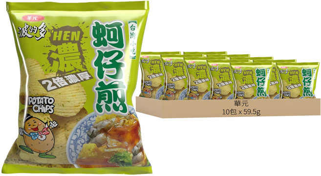 華元 波的多濃厚蚵仔煎, 59.5g, 10包