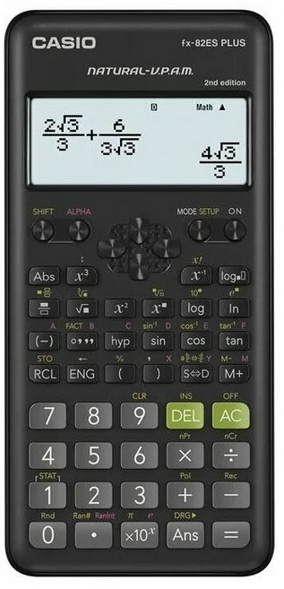 CASIO 卡西歐 工程用計算機 BK, FX-82ES Plus, 1個