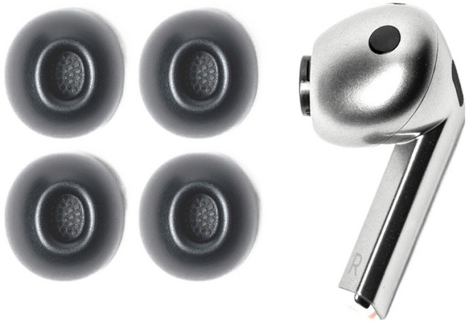 누아트 갤럭시 버즈3 프로 / 버즈4 프로 호환 이어팁, 다크그레이, 4개, NATET-G-S