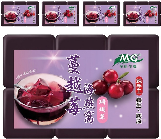 茂格生機 手工海燕窩 黑糖蔓越莓, 270g, 5包
