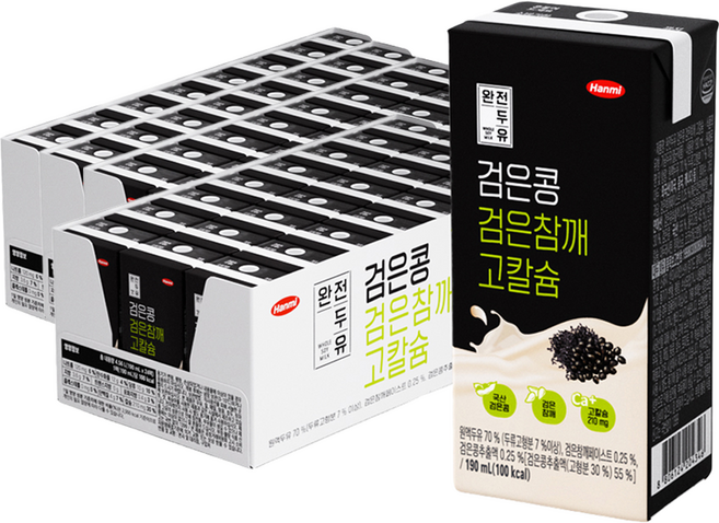 전두유 검은콩 검은참깨 고칼슘 두유, 190ml, 96개