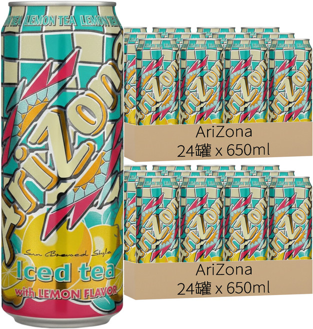 AriZona 檸檬風味茶, 48罐, 650ml