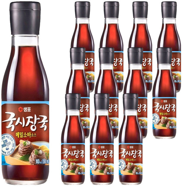 샘표 국시장국 메밀소바소스, 350ml, 12개