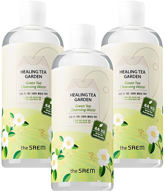 더샘 힐링 티 가든 그린티 클렌징 워터, 500ml, 3개