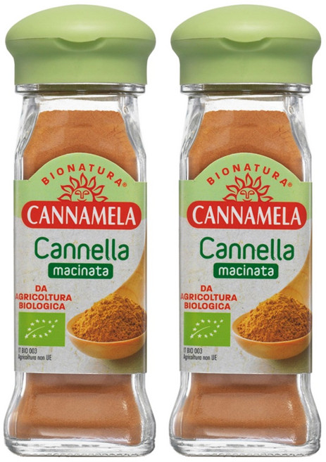 칸나멜라 유기농 시나몬 분말, 42g, 2개