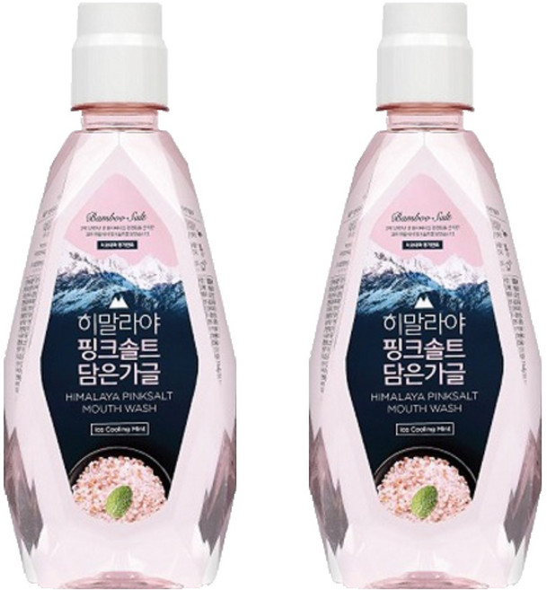히말라야핑크솔트 담은 가글 아이스 카밍 민트 구강청결제, 760ml, 2개