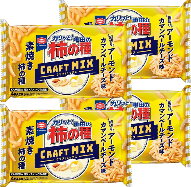 龜田製菓 煙燻味柿種米果 4個裝, 4個, 70g