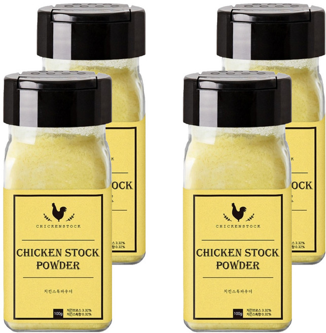 바른미각 치킨스톡 파우더, 100g, 4개