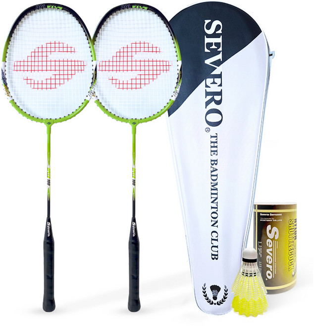 세베로 배드민턴 라켓 스피드100 2p+풀커버+셔틀콕2P 랜덤발송, SPEED100, 1세트