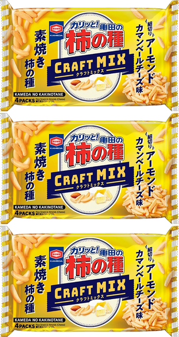 龜田製菓 煙燻味柿種米果 4個裝, 3個, 70g
