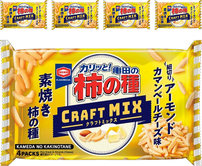 龜田製菓 煙燻味柿種米果 4個裝, 5個, 70g