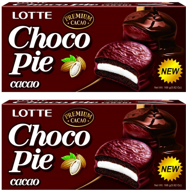 LOTTE 樂天 黑巧克派 6顆 Set 濃郁黑巧克力 柔軟夾心棉花糖