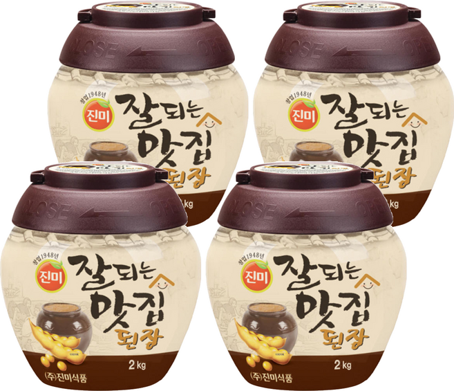 진미 잘되는맛집된장, 2kg, 4개
