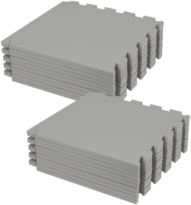 코멧 펫 베이직 반려동물 퍼즐 매트, 그레이, 20개