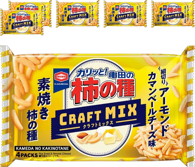 龜田製菓 煙燻味柿種米果 4個裝, 6個, 70g