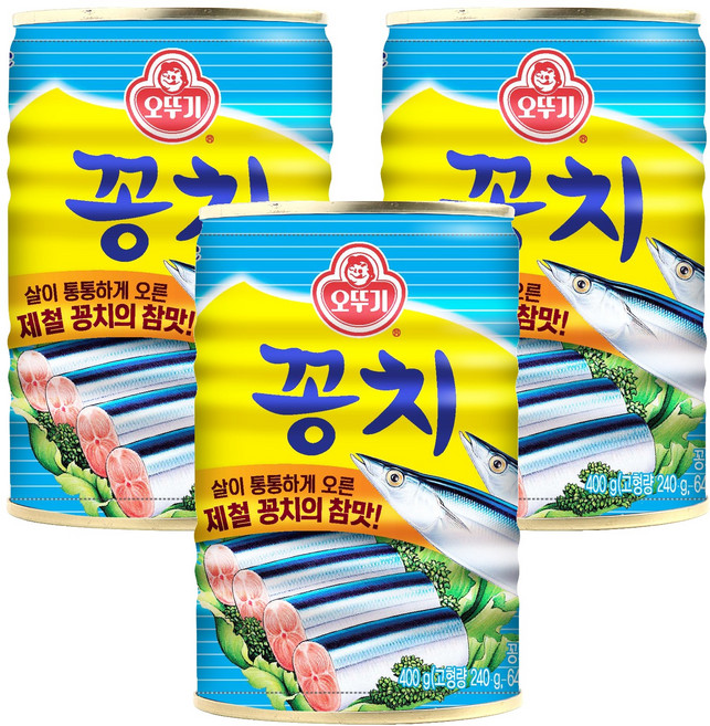 오뚜기 꽁치 통조림, 400g, 3개