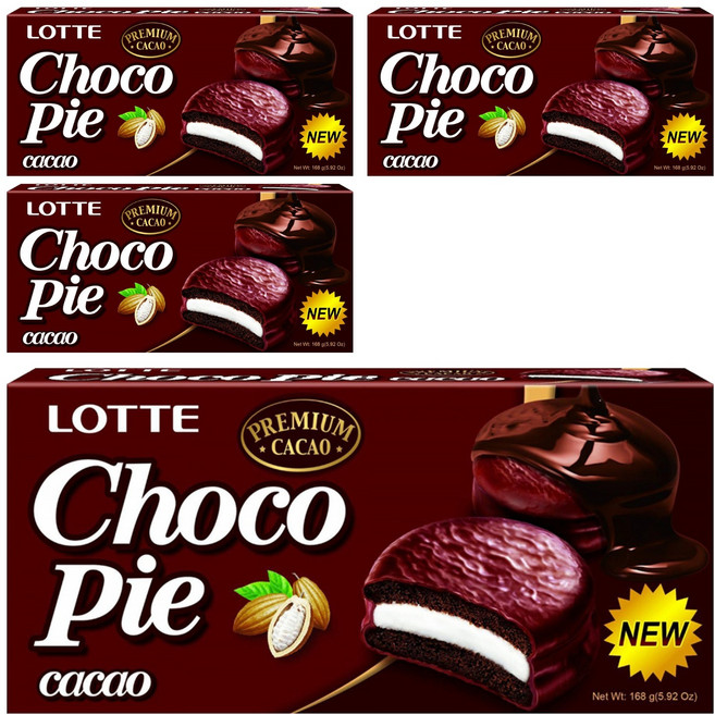 LOTTE 樂天 黑巧克派 6顆 Set 濃郁黑巧克力 柔軟夾心棉花糖