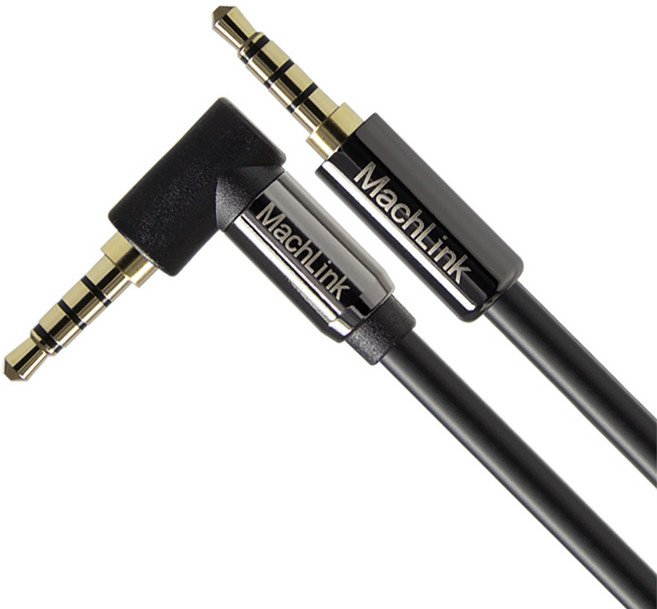 마하링크 4극 스테레오 AUX 꺾임 고급형 오디오 케이블, ML-4TH002 (1.5m), 혼합색상, 1개