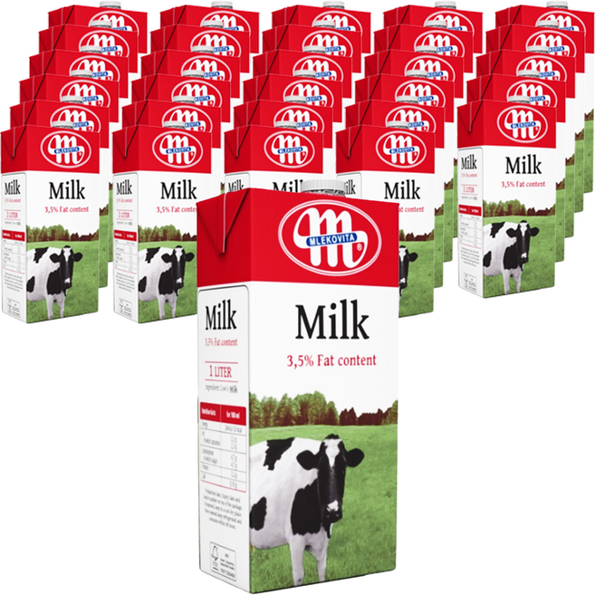 믈레코비타 아이러브밀크 멸균 우유 3.5%, 1L, 60개