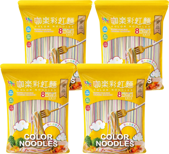 COLOR 咖樂 天然蔬果彩虹麵, 480g, 4包