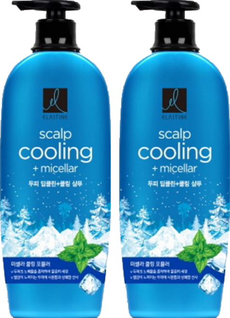 엘라스틴 딥클린 쿨링 샴푸 시트러스 자몽향, 680ml, 2개