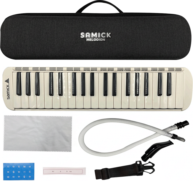 samick 三益樂器 Eva Keng 手風琴組 SM-H37N, 黑+白, 1組