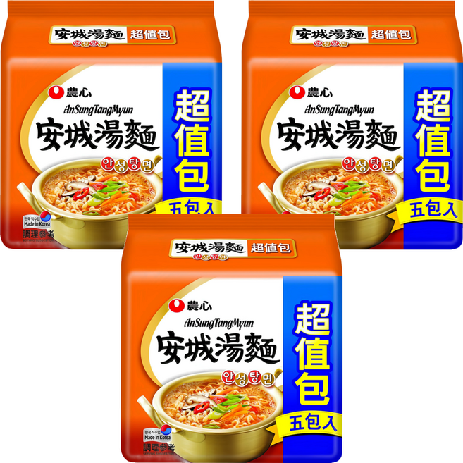 NONGSHIM 農心 安城湯麵 125g, 15包