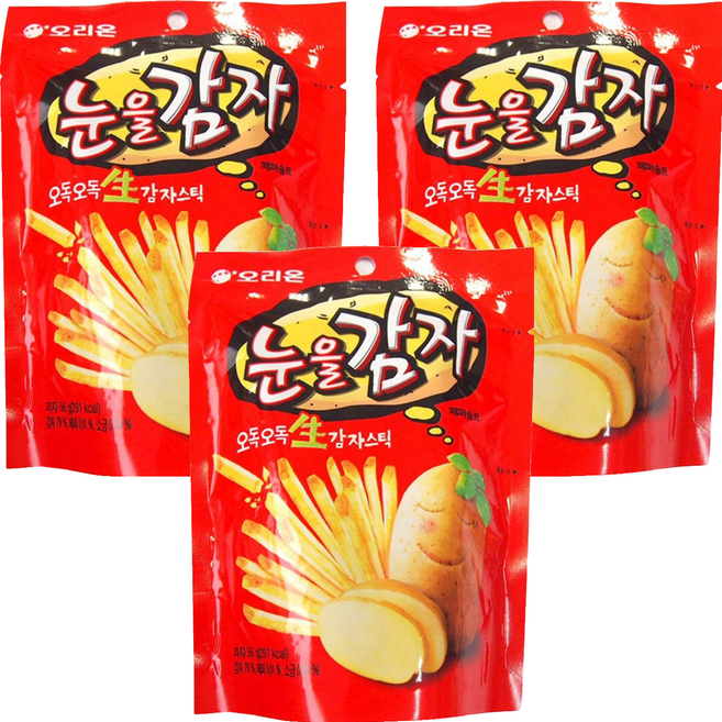 오리온 눈을감자 스낵, 56g, 3개