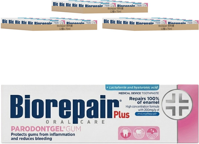 Biorepair 貝利達 護齦加強型牙膏 粉色, 36個, 75ml