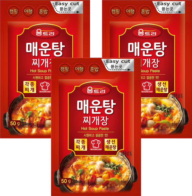 움트리 매운탕 찌개장, 50g, 3개