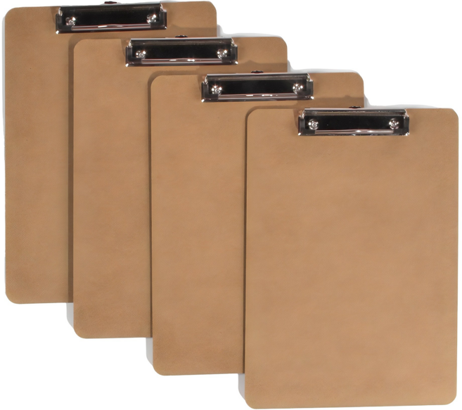 엉클킴 클립보드 A4, 브라운, 4개
