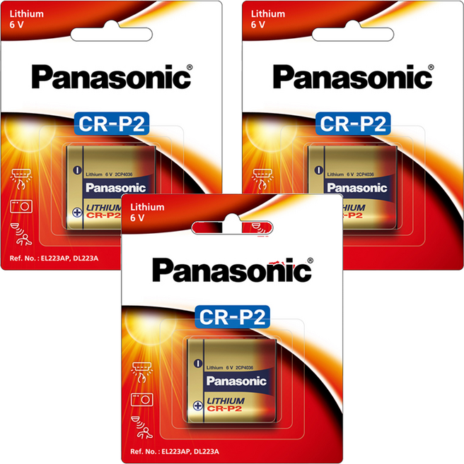 Panasonic 台灣公司貨 CR-P2 鋰電池, 1入, 3個