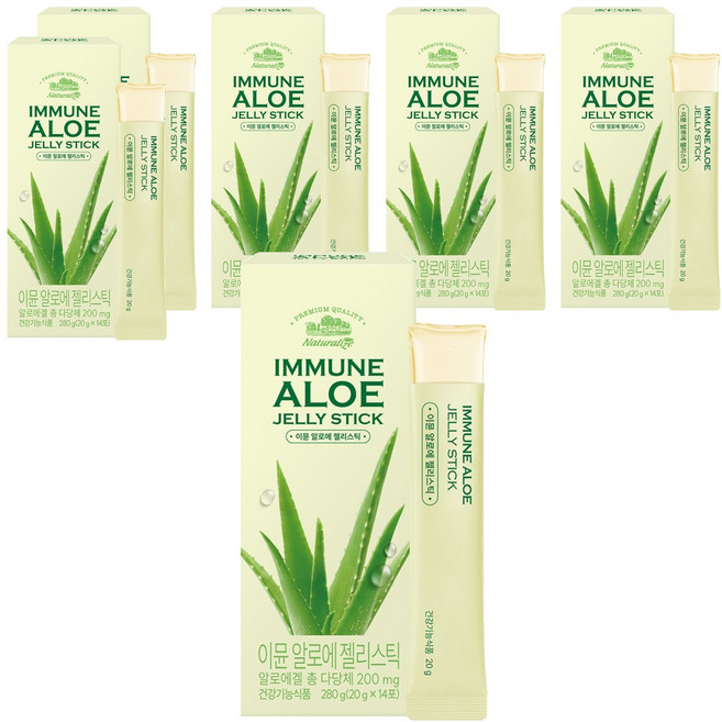 네추럴라이즈 이뮨 알로에 젤리스틱, 280g, 6개