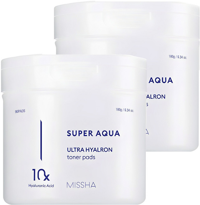 미샤 수퍼아쿠아 울트라 히알론 토너 패드 180g, 90매입, 2개