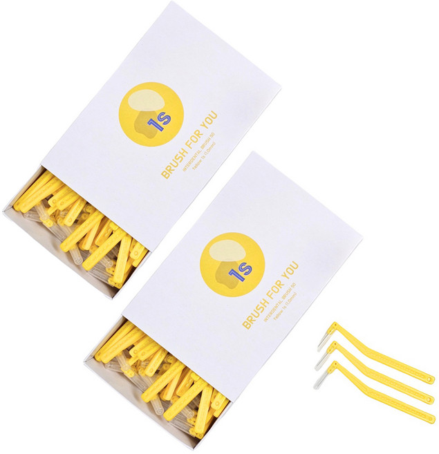 브러쉬포유 L형 치간칫솔 1s 1.0 50p, 1mm, 50개입, 2개