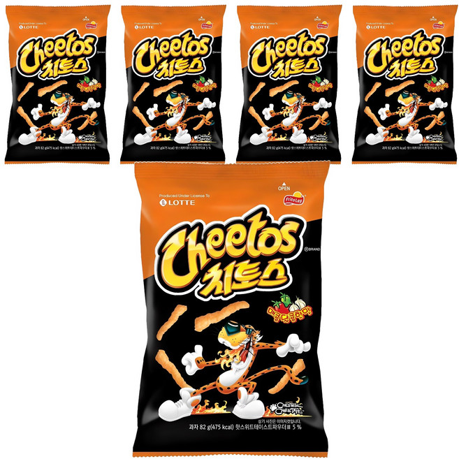 치토스 매콤달콤한맛, 82g, 5개