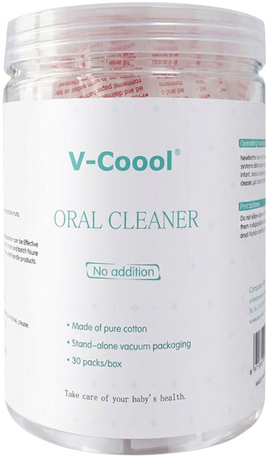 V-Coool 嬰幼兒口腔清潔棉棒 30支, 1鑵